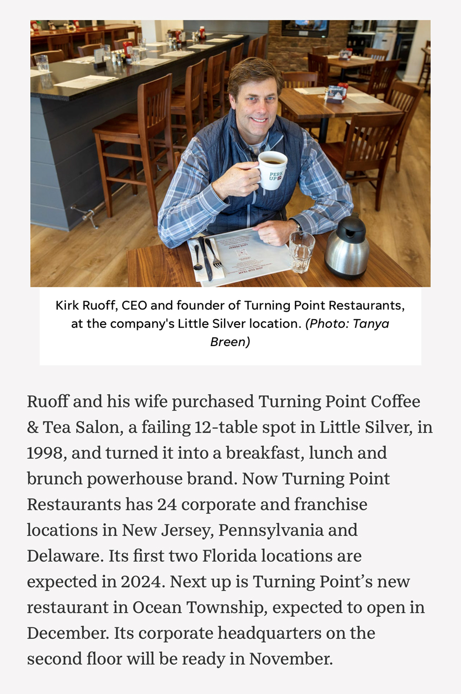 Kirk Ruoff: Jersey Shore Most Influential 2024 – Turning Point Franchise